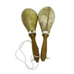 Par De Maracas En Cuero #3 - Natural