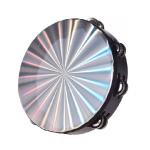Pandereta Negra De Holograma 20 Cms - 24 Sonajeros