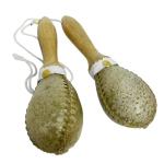 Par De Maracas En Cuero #1 - Natural