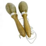 Par De Maracas En Cuero #1 - Natural