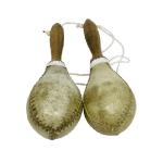 Par De Maracas En Cuero #3 - Natural