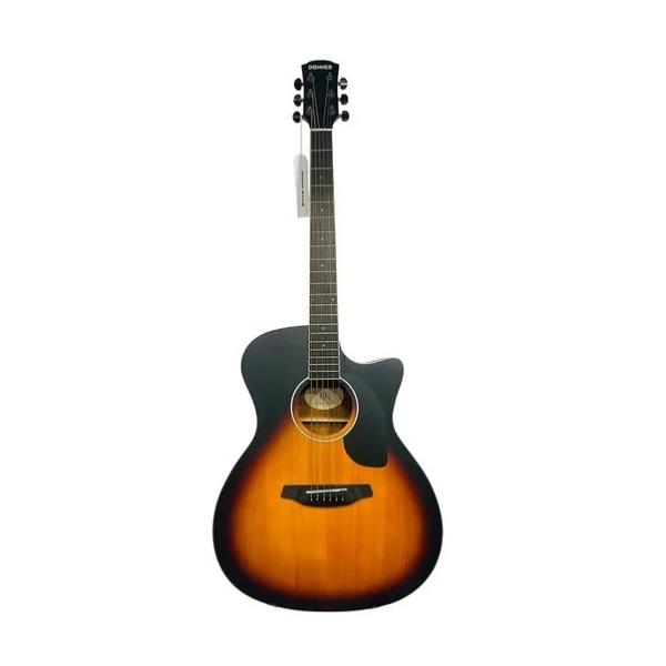 Guitarra Acústica Donner D-105 Negra + Estuche Abullonado