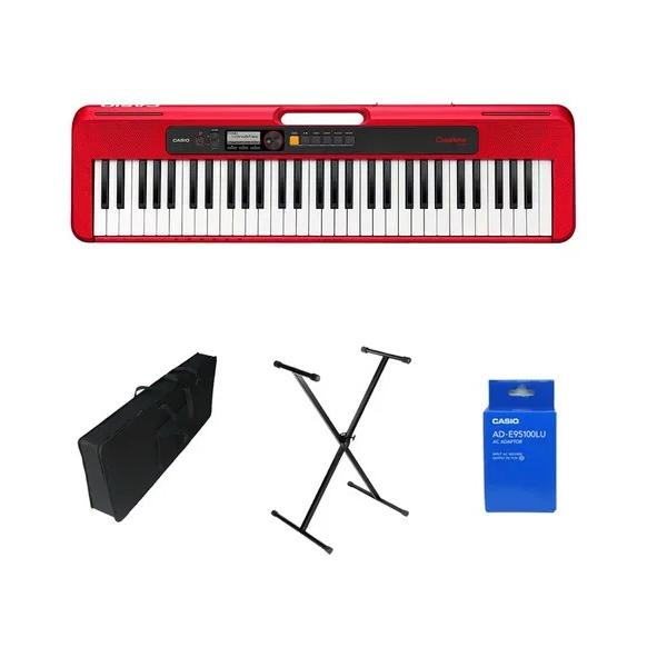 Teclado Organeta Casio Ct-s200 Rojo Adapta + Base + Estuche